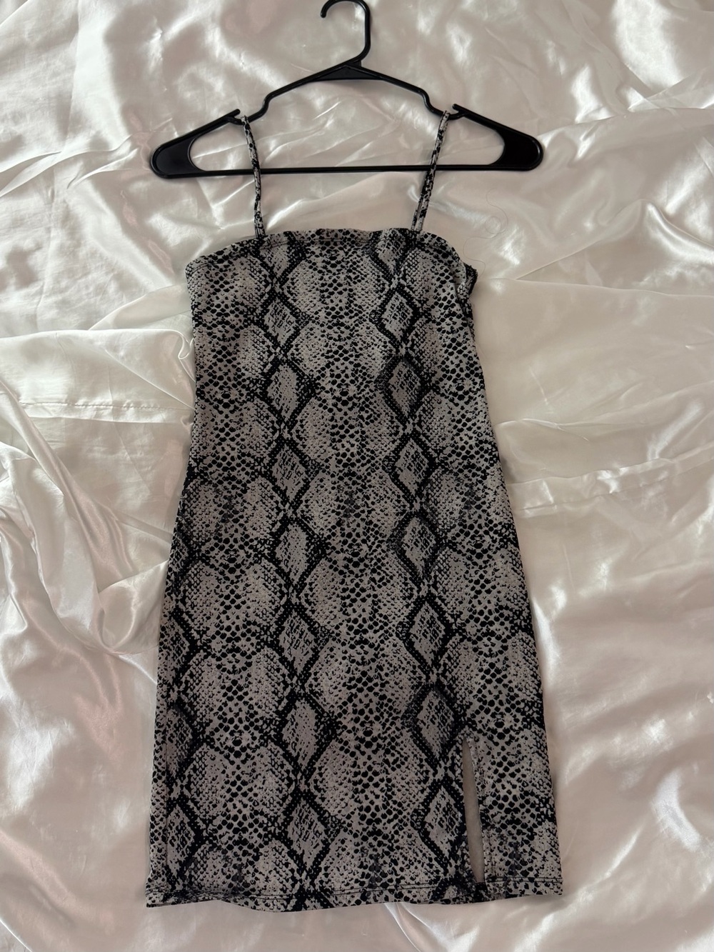 Garage Black and White Snake Print Mini Dress